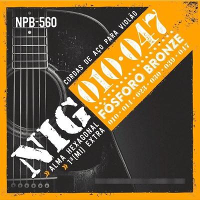 Encordoamento Violão Aço Fósforo Bronze 010"-047" Nig - Npb560