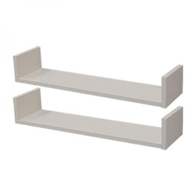 Kit 2 Prateleiras U 100 X 25cm Branca Suporte Invisível