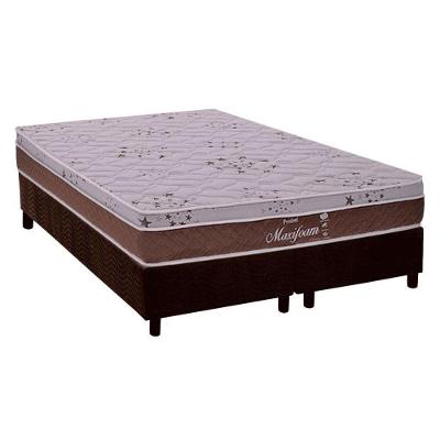 Cama Box King: Colchão Molas Ensacadas Probel MasterPocket Maxifoam + Base CRC Suede Brown(193x203)
