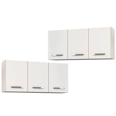 Kit 2 Armários Aéreos Honduras 3 Portas Lumil Móveis Branco