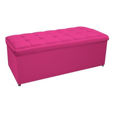 Calçadeira Copenhague 140cm Casal Suede Pink