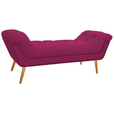 Calçadeira estofada Veneza 195 Cm King Size Suede Pink