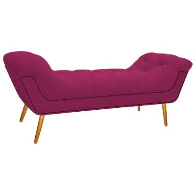 Calçadeira estofada Veneza 160 Cm Queen Size Suede Pink