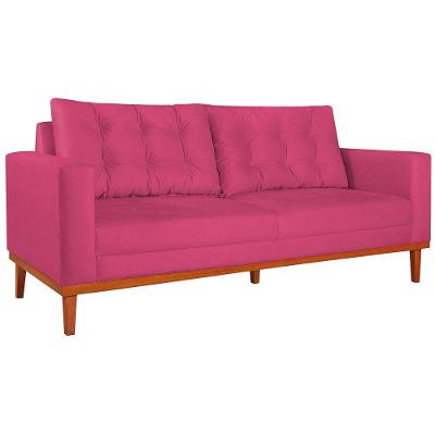Sofá 2 Lugares Dubai Suede - Doce Sonho Móveis Pink