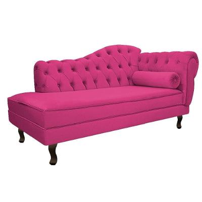 Recamier Diana 185cm Lado Esquerdo Suede Pink