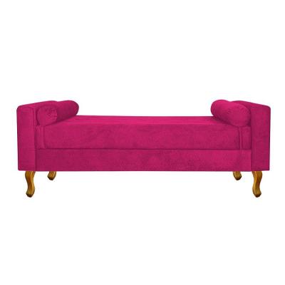 Recamier Baú Félix Solteiro 100cm Suede Pink