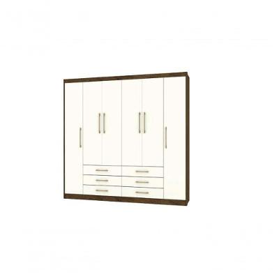 Guarda Roupa Canada 6 Portas E 6 Gavetas Imbuia/champanhe - Vlr