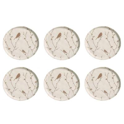 Conjunto De Pratos De Sobremesa 06 Peças Bio Luar Porto Brasil