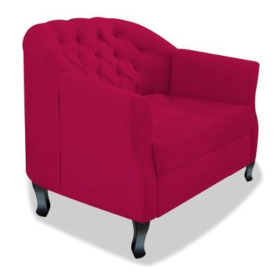 Poltrona Julia A02 Suede Doce Sonho Móveis Cor Pink