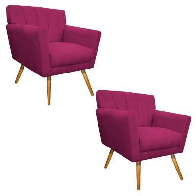 02 Poltronas Laura Palito Mel Suede Pink