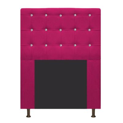 Cabeceira Dama 90Cm Solteiro Com Strass Suede Pink