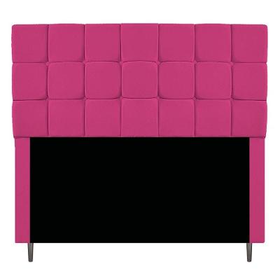Cabeceira Estofada Manchester 195 Cm King Size Suede Pink