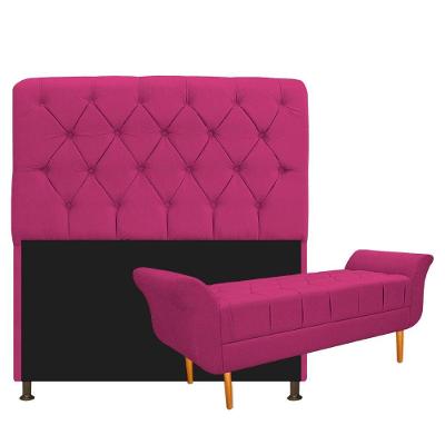 Kit Cabeceira Lady Recamier Ari 90cm Solteiro Pink
