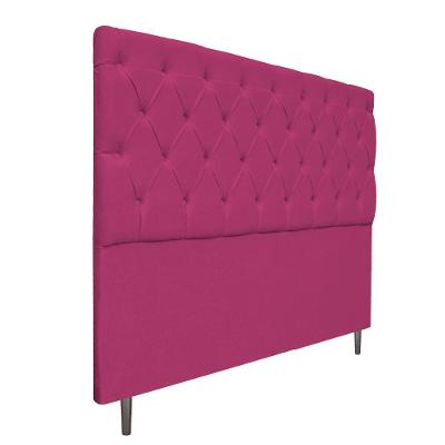 Cabeceira Estofada Liverpool 195cm King Size Pink