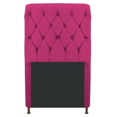 Cabeceira Cristal 100 Cm Solteiro Com Capitonê Suede Pink