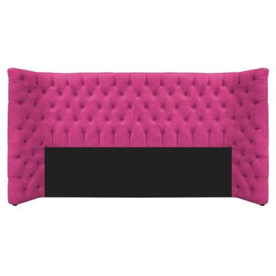 Cabeceira King Everest P02 195cm Para Cama Box Suede - Doce Sonho Móveis Pink