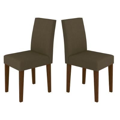 2 Cadeiras Sala De Jantar Giovana Castanho Marrom