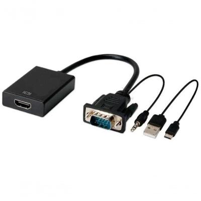 Conversor Vga Para Hdmi Saída 1080p Hd Tv Hdtv áudio P2