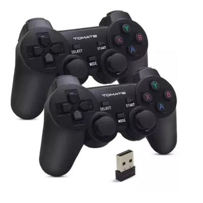 Kit 2 Controles Sem Fio Tomate 2.4ghz Game Pad Joystick Usb