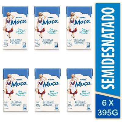 6 Leite Condensado Semidesnatado Nestlé Moça Caixa 395g