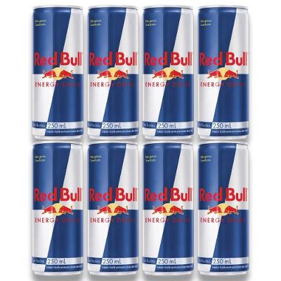 8 Energético Red Bull Energy Drink Original Lata 250ml