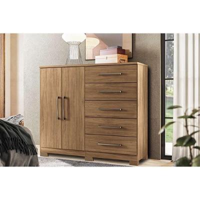 Cômoda Casal Malaga 2.5 2 Portas e 5 Gavetas c/ Pés Jatoba - Santos Andirá