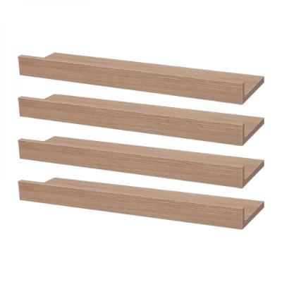 Kit 4 Prateleiras Porta Quadros 50 X 15cm Carvalho Suporte