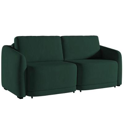 Sofá Cama Casal Para Sala 176cm Polska K04 Veludo Verde - Mpozenato
