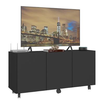 Rack Para Tv Até 32 Polegadas Com E Rodízios Mp1065 Preto Preto