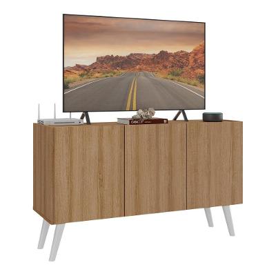 Rack Retrô Para Tv Até 32 Polegadas Com Mp1067 Rustic branco