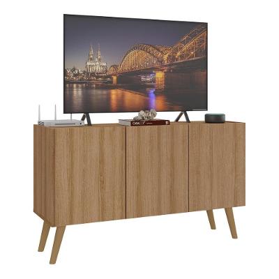 Rack Retrô Para Tv Até 32 Polegadas Com Mp1067 Rustic natural