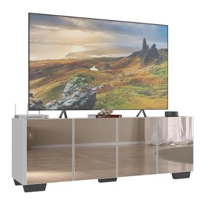 Rack Tv Até 50 Polegadas Com Espelhos Mp1083 Branco preto