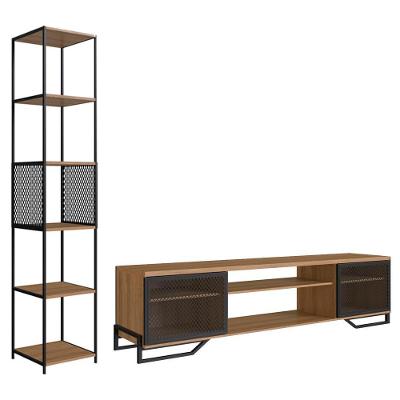 Rack 180 Cm 2 Pt Estante Prateleira Industrial 27x23 Mell Preto Pp Mell Preto