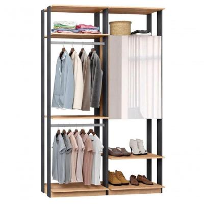 Closet Guarda Roupa 1 Arm. C-espelho E 2 Cab. Linha Clothes