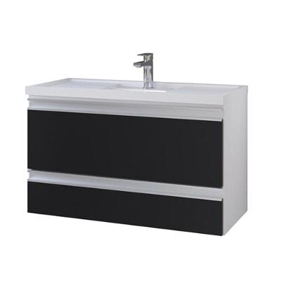 Gabinete De Banheiro Com Cuba Treviso 80cm Branco/preto - Mgm