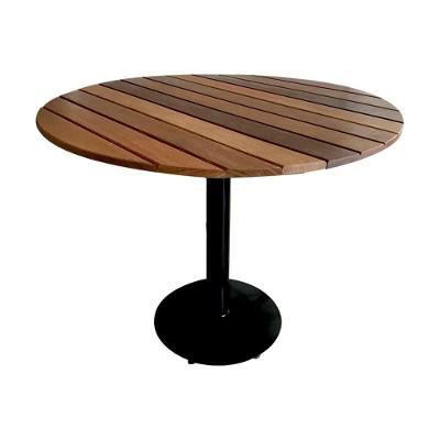 Mesa Redonda Industrial Resistente A Chuva 90x90 Marrom