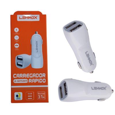 Carregador Veicular 3.1a Com 2 Portas Usb