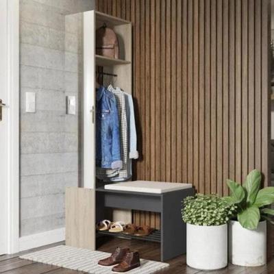 Organizador Com Cabide. Espelho E Banco C-futon Linha Flow