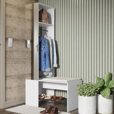 Organizador Com Cabide. Espelho E Banco C-futon Linha Flow