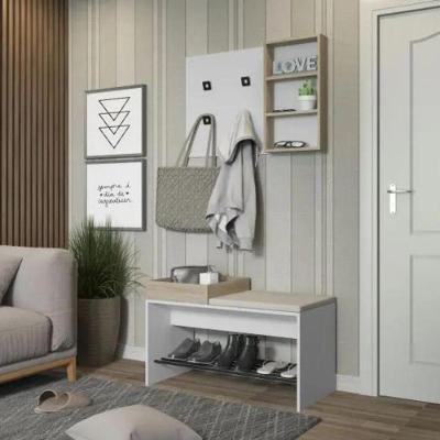 Conjunto Painel Organizador E Banco C-futon Linha Flow