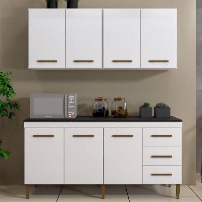 Cozinha Completa 7 Portas 3 Gavetas Atenas Branco
