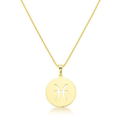 Colares De Signo Banhados A Ouro 18k Peixes