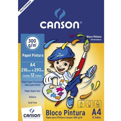 Bloco De Pintura A4 300g-m² 12 Folhas - Canson