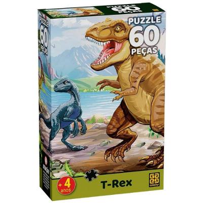 Puzzle 60 Peças - T-rex - Grow