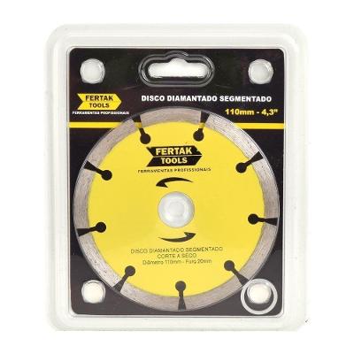 Disco Diamantado Segmentado 20 X 110mm (5 Peças) - Fertak