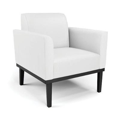 Poltrona Base De Madeira Fixa Preto Marisa Corino D03 - D\'rossi Cor Branco