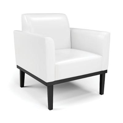 Poltrona Base De Madeira Fixa Preto Marisa Corano D03 - D\'rossi Cor Branco