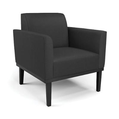 Poltrona Base De Madeira Fixa Preto Marisa Corino Preto D03 - D\'rossi