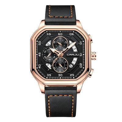 Relógio Quartzo De Luxo Para Homens Cronógrafo Crrju Rosa