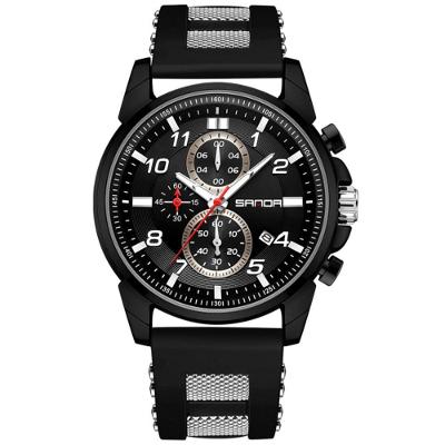 Relógios De Pulso Masculino Pulseira Silicone Design Classico Preto